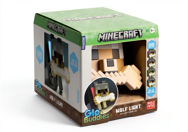 Minecraft Wolf Light Night Light Color Changing Paladone-1
