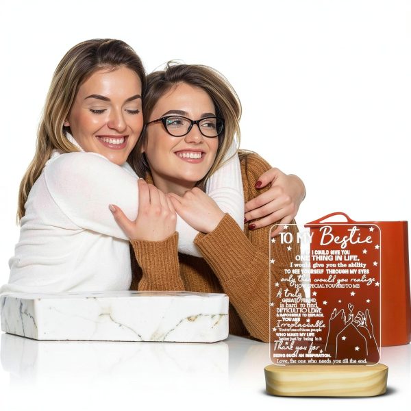 Lightzz Bestie 3D LED Lamp Wooden Base Warm Light Gift-3