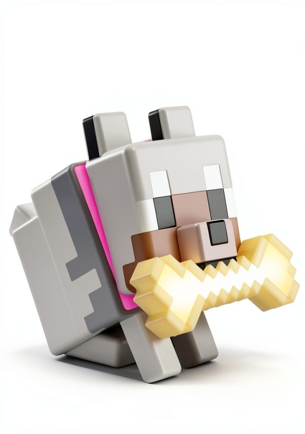 Minecraft Wolf Light Night Light Color Changing Paladone-3