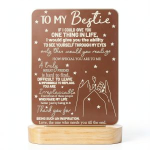 Lightzz Bestie 3D LED Lamp Wooden Base Warm Light Gift-0