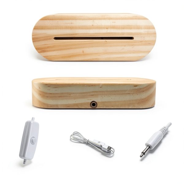 Lightzz Bestie 3D LED Lamp Wooden Base Warm Light Gift-6