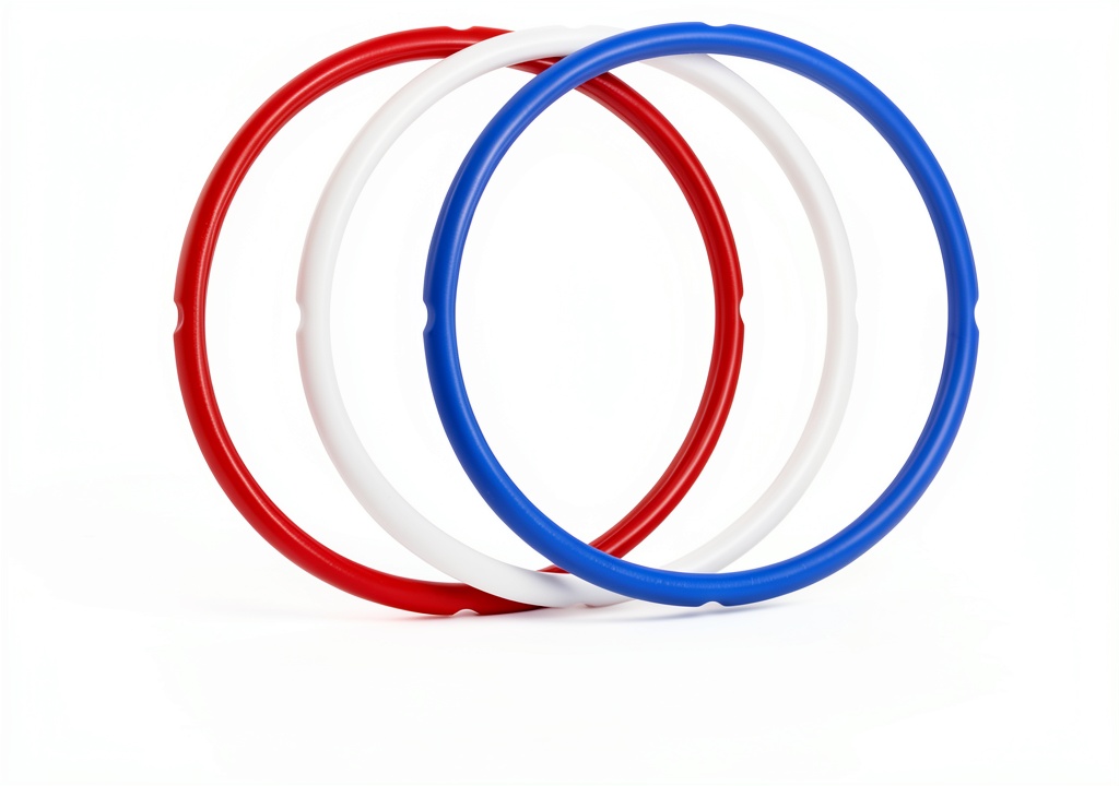 Color‑coded silicone sealing rings for a pressure cooker
