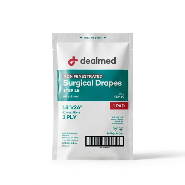 Dealmed Non Fenestrated Sheets 3 Ply Poly Lined Drape 18x26 Pack of 6-2