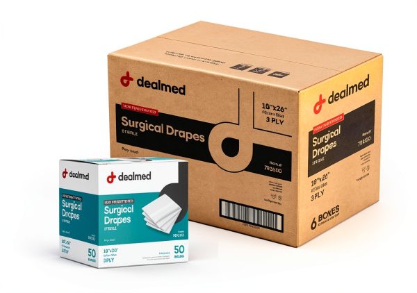 Dealmed Non Fenestrated Sheets 3 Ply Poly Lined Drape 18x26 Pack of 6-0
