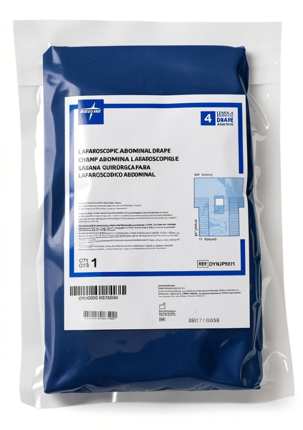 Medline Laparoscopic Surgical Drape 102x121x77 Absorbent Reinforced-0