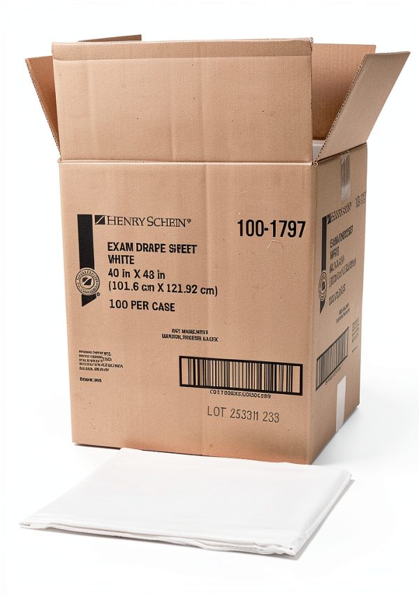Henry Schein Single-Use Patient Drape Sheets 40x48 White Pack of 100-0