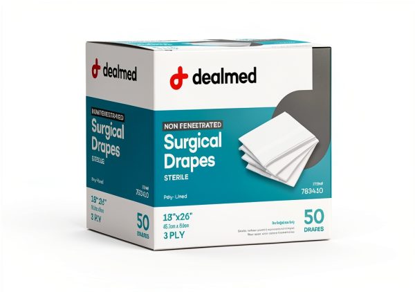 Dealmed Non Fenestrated Sheets 3 Ply Poly Lined Drape 18x26 Pack of 6-1