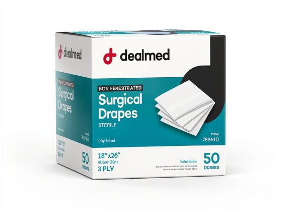 Dealmed Non Fenestrated Sheets 3 Ply Poly Lined Drape 18x26 Pack of 6-3
