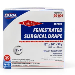 Surgical Drape Dukal 3‑Ply 18" x 26" Case of 50 Sterile Sheets-0