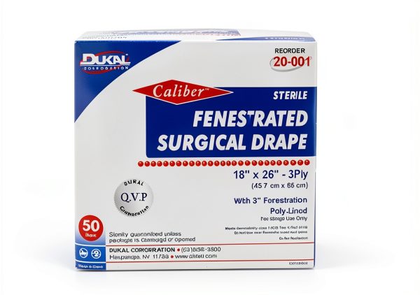 Surgical Drape Dukal 3‑Ply 18" x 26" Case of 50 Sterile Sheets-0