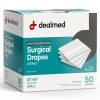 Dealmed Non-Fenestrated Sheets 50 Count 3-Ply Poly-Lined White 18x26-0