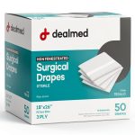 Dealmed Non-Fenestrated Sheets 50 Count 3-Ply Poly-Lined White 18x26-0